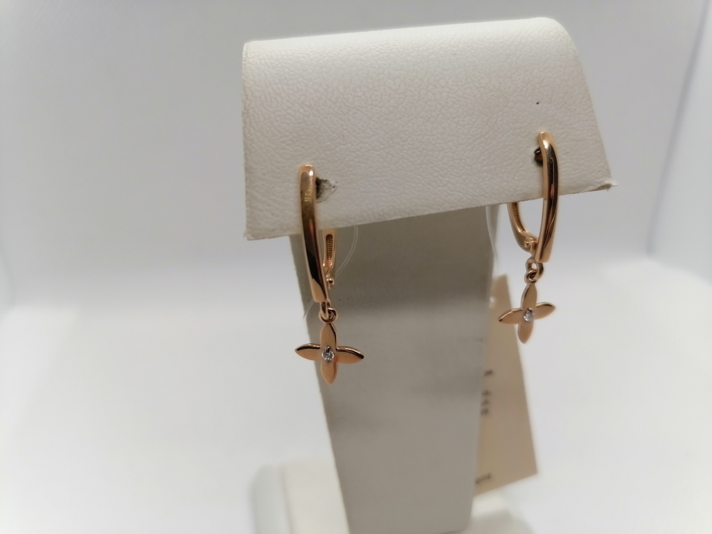 СЕРЬГИ С КАМНЕМ (Au 585)