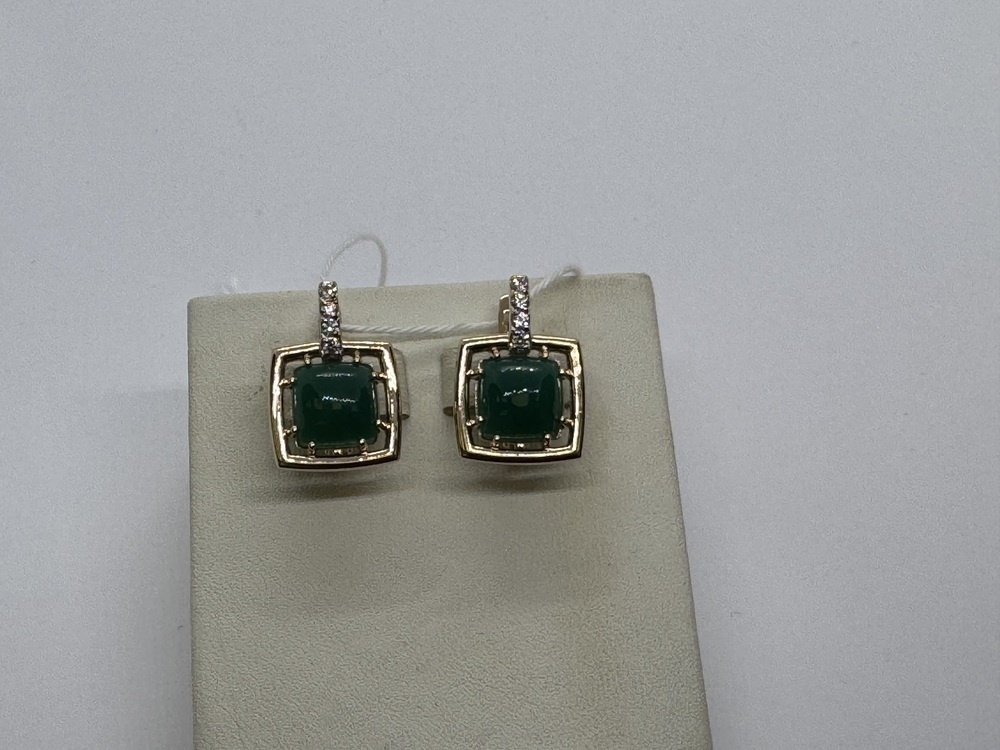 СКМИ585 СЕРЬГИ С КАМНЯМИ (Au 585)