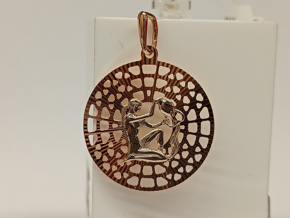 ПОДВЕСКА ЗНАК ЗОДИАКА ВОДОЛЕЙ (Au 585)