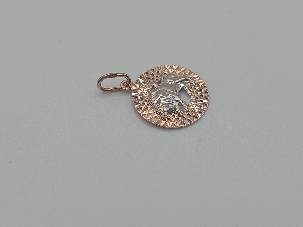 ПОДЗЗТ585 ПОДВЕСКА ЗНАК ЗОДИАКА ТЕЛЕЦ (Au 585)