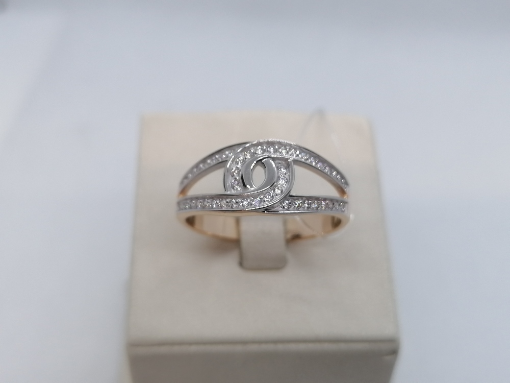 КОЛЬЦО С КАМНЯМИ (Au 585)