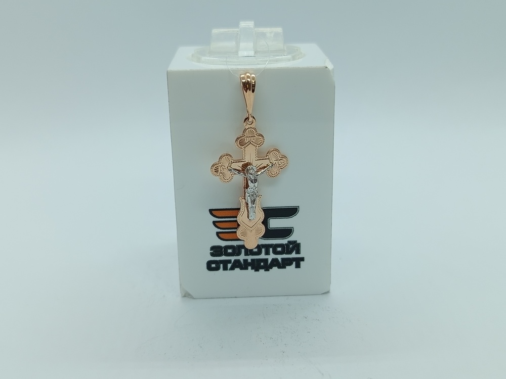 ПОДВЕСКА КРЕСТ без камня (Au 585)