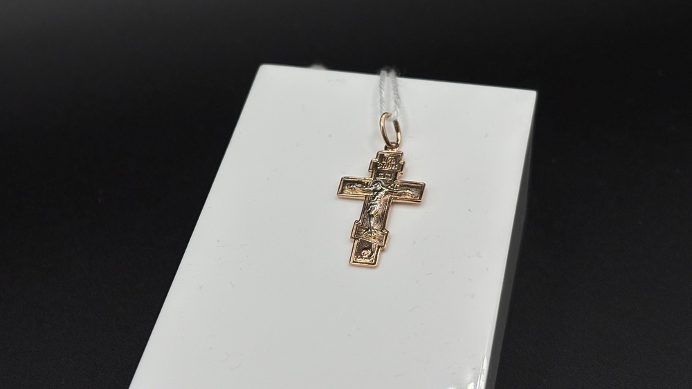 ПОДКБК585 ПОДВЕСКА КРЕСТ БЕЗ КАМНЯ (Au 585)