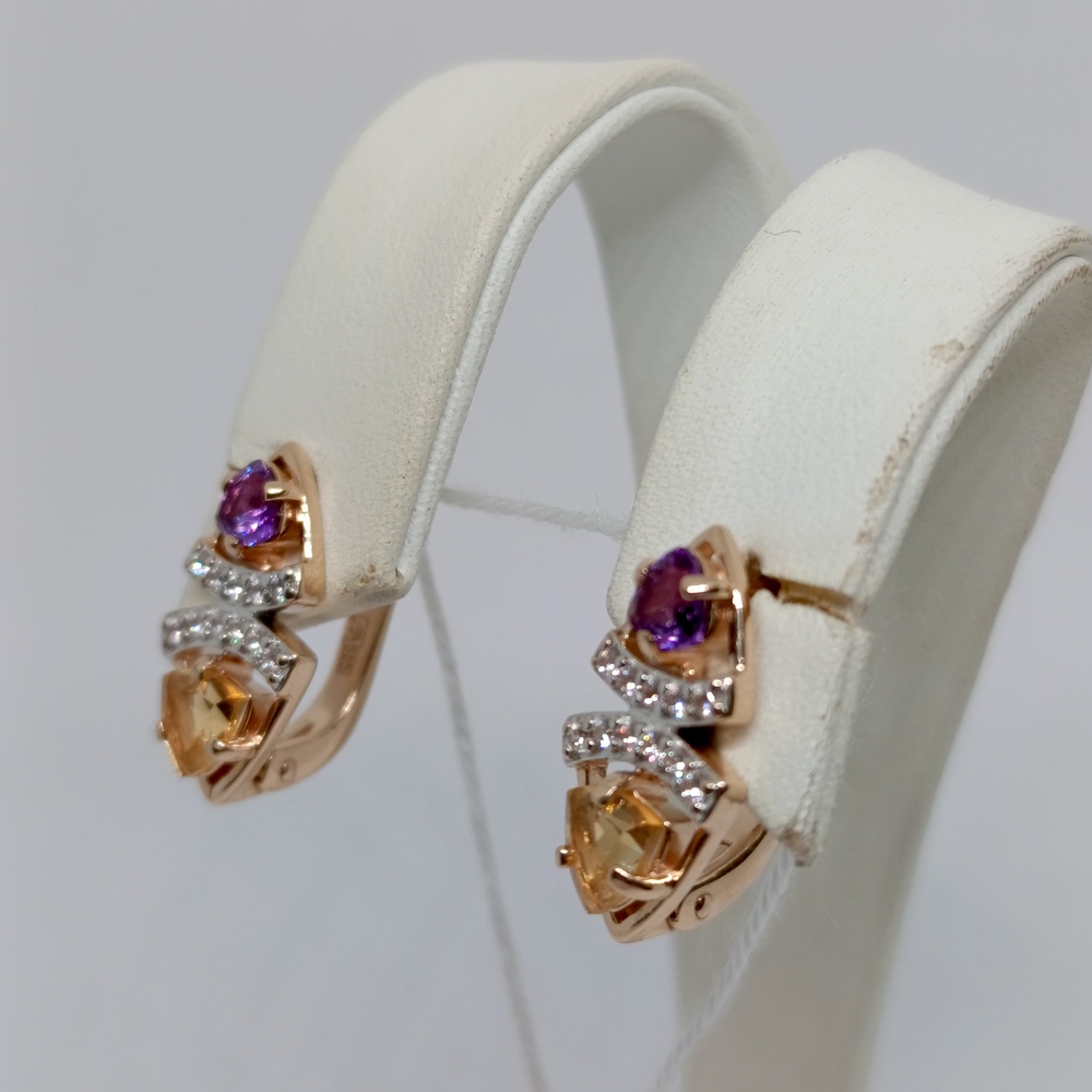 СЕРЬГИ С КАМНЯМИ (Au 585)