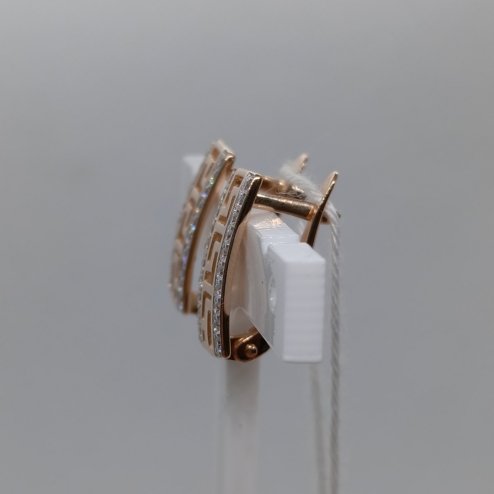 СКМИ585 СЕРЬГИ С КАМНЯМИ (Au 585)