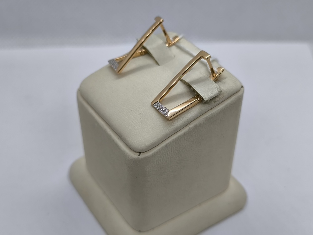 СКМИ585 СЕРЬГИ С КАМНЯМИ (Au 585)