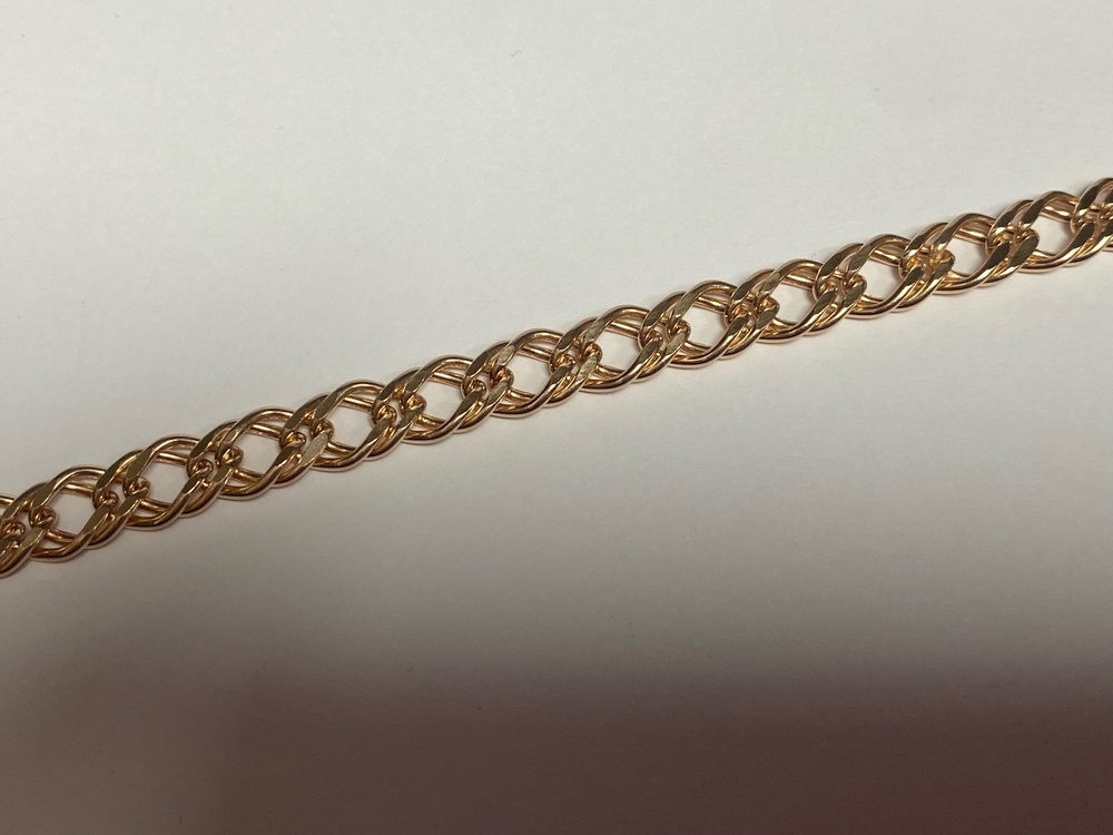 БРАСЛЕТ ПУСТОТЕЛЫЙ Ромб двойной (Au 585)