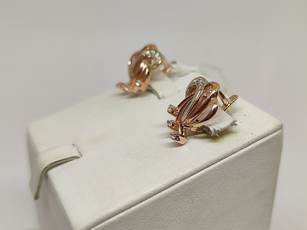 СКМИ585 СЕРЬГИ С КАМНЯМИ (Au 585)