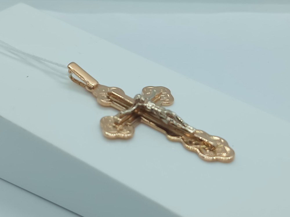 ПОДКБК585 ПОДВЕСКА КРЕСТ БЕЗ КАМНЯ (Au 585)