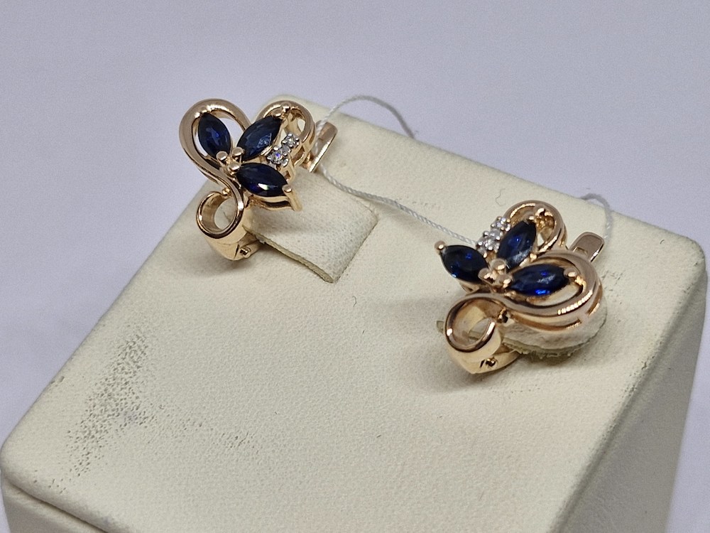 СЕРЬГИ С КАМНЯМИ (Au 585)