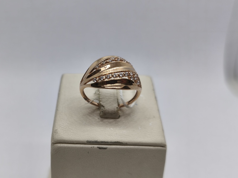 КОЛЬЦО С КАМНЯМИ (Au 585)