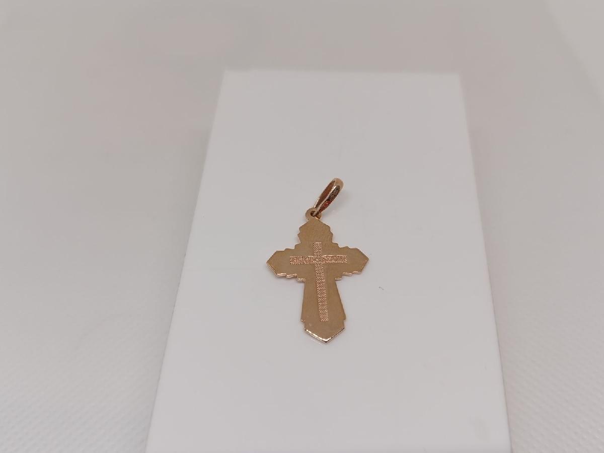 ПОДКБК585 ПОДВЕСКА КРЕСТ БЕЗ КАМНЯ (Au 585)