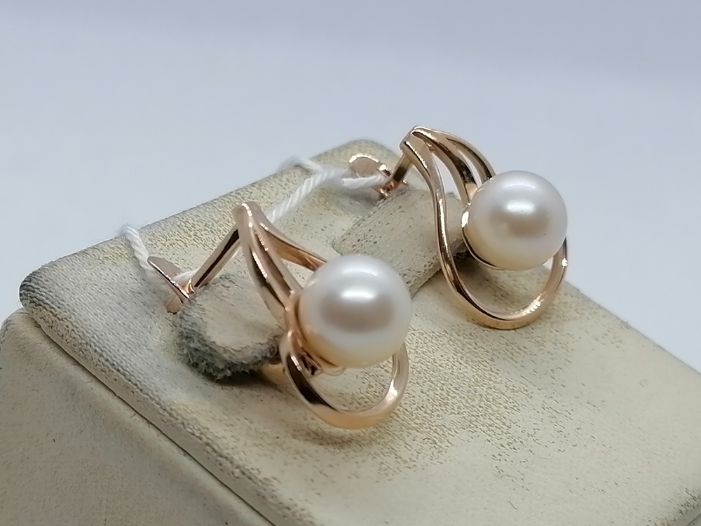 СКМ585 СЕРЬГИ С КАМНЕМ (Au 585)