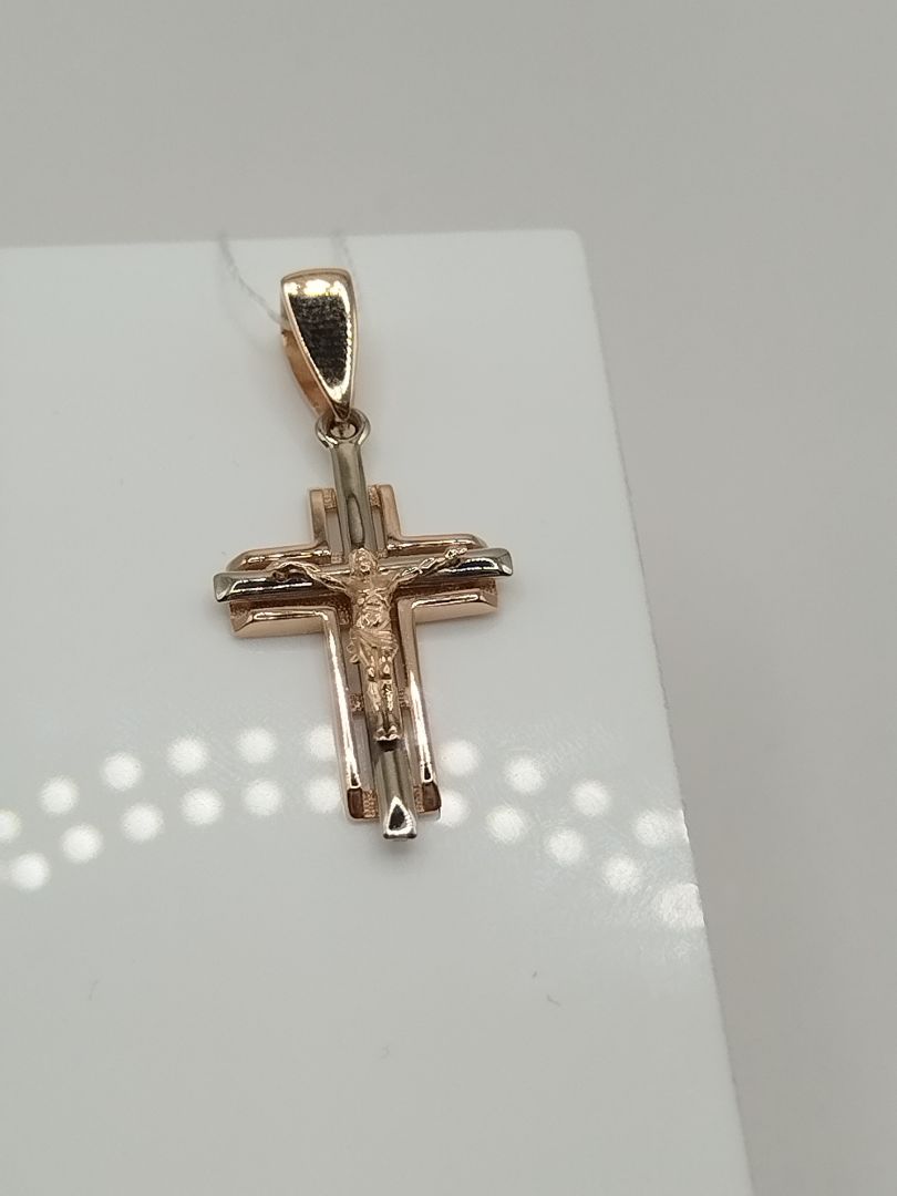 ПОДВЕСКА КРЕСТ без камня (Au 585)