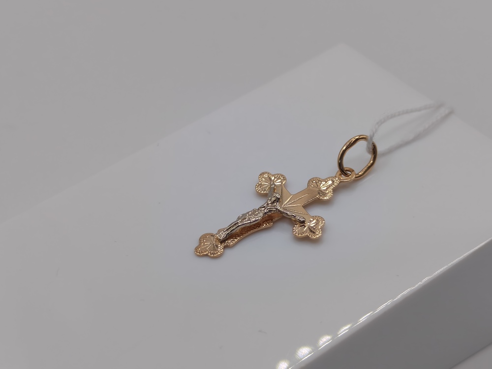 ПОДВЕСКА КРЕСТ БЕЗ КАМНЯ (Au 585)