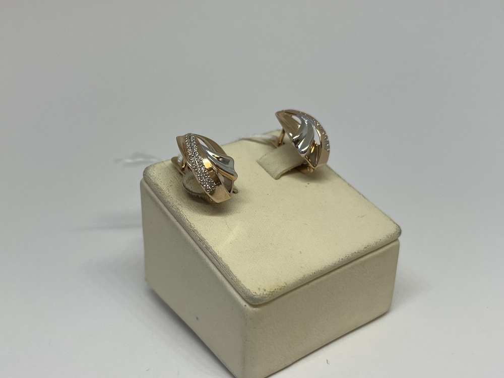 СКМИ585 СЕРЬГИ С КАМНЯМИ (Au 585)