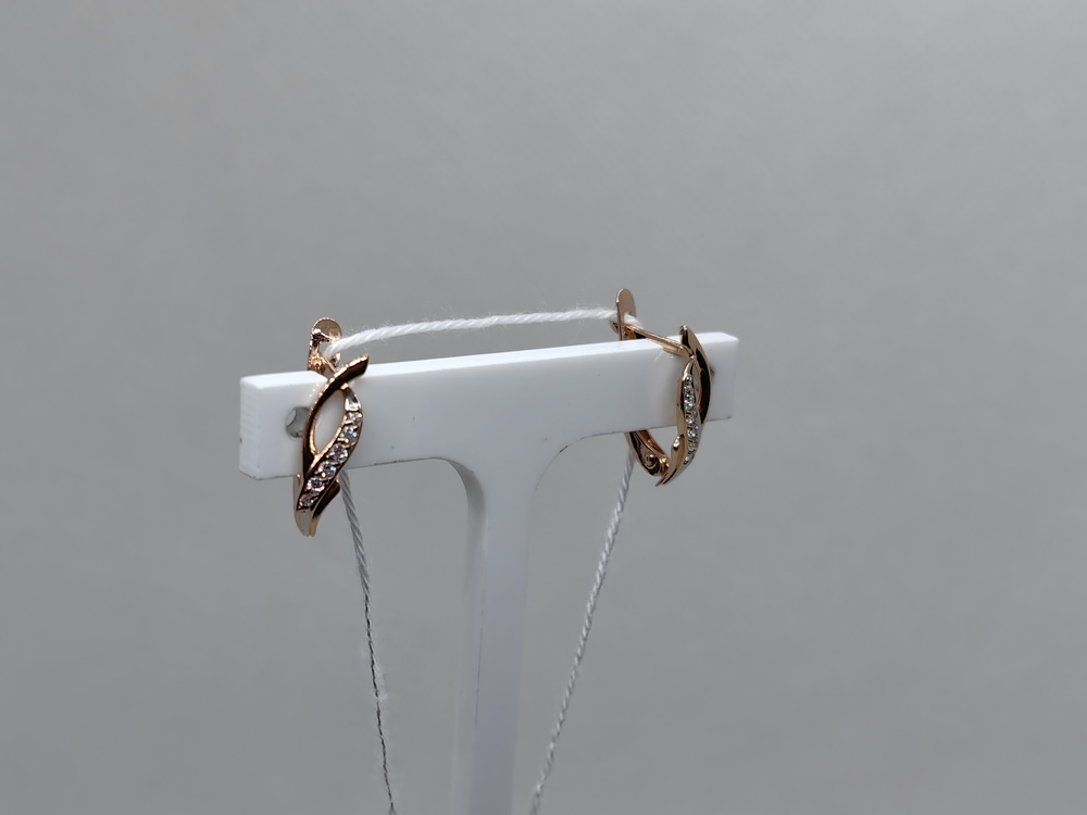 СКМИ585 СЕРЬГИ С КАМНЯМИ (Au 585)