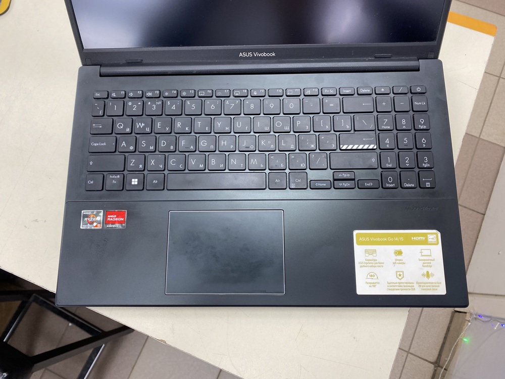 Ноутбук ASUS; Ryzen 5 7520U, AMD Radeon (TM) Graphics, 8 Гб, 512 GB, Нет