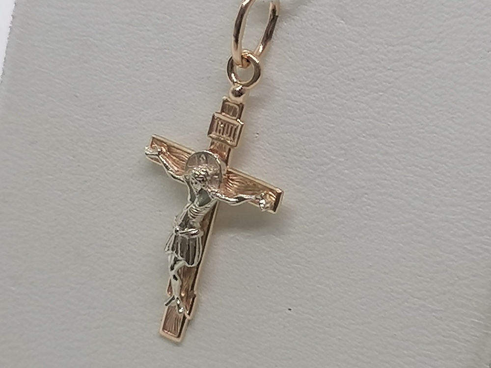 ПОДКБК585 ПОДВЕСКА КРЕСТ БЕЗ КАМНЯ (Au 585)