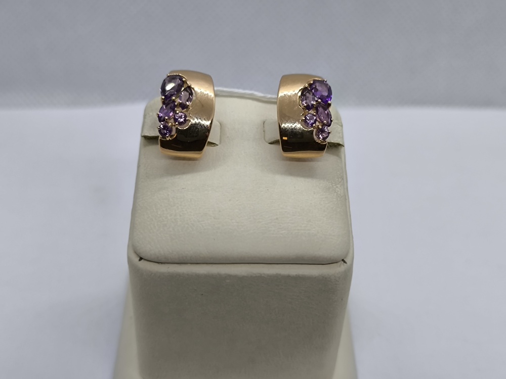 СКМИ585 СЕРЬГИ С КАМНЯМИ (Au 585)