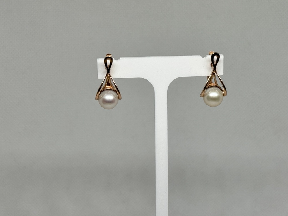 СКМ585 СЕРЬГИ С КАМНЕМ (Au 585)