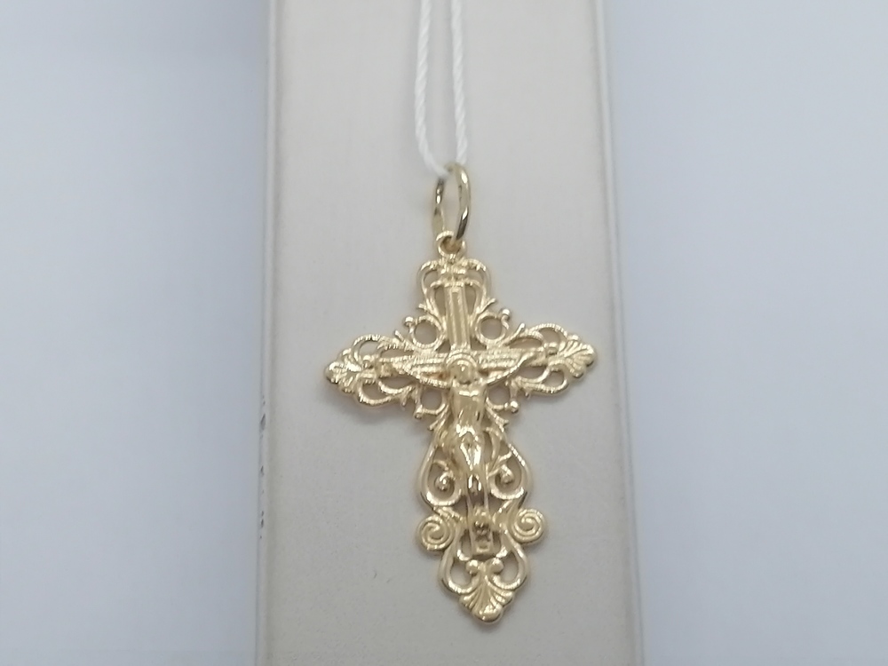 ПОДВЕСКА КРЕСТ БЕЗ КАМНЯ (Au 750)