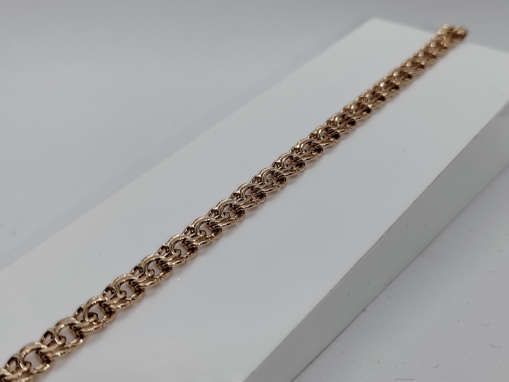 БРАСЛЕТ ПУСТОТЕЛЫЙ Бисмарк (Au 585)