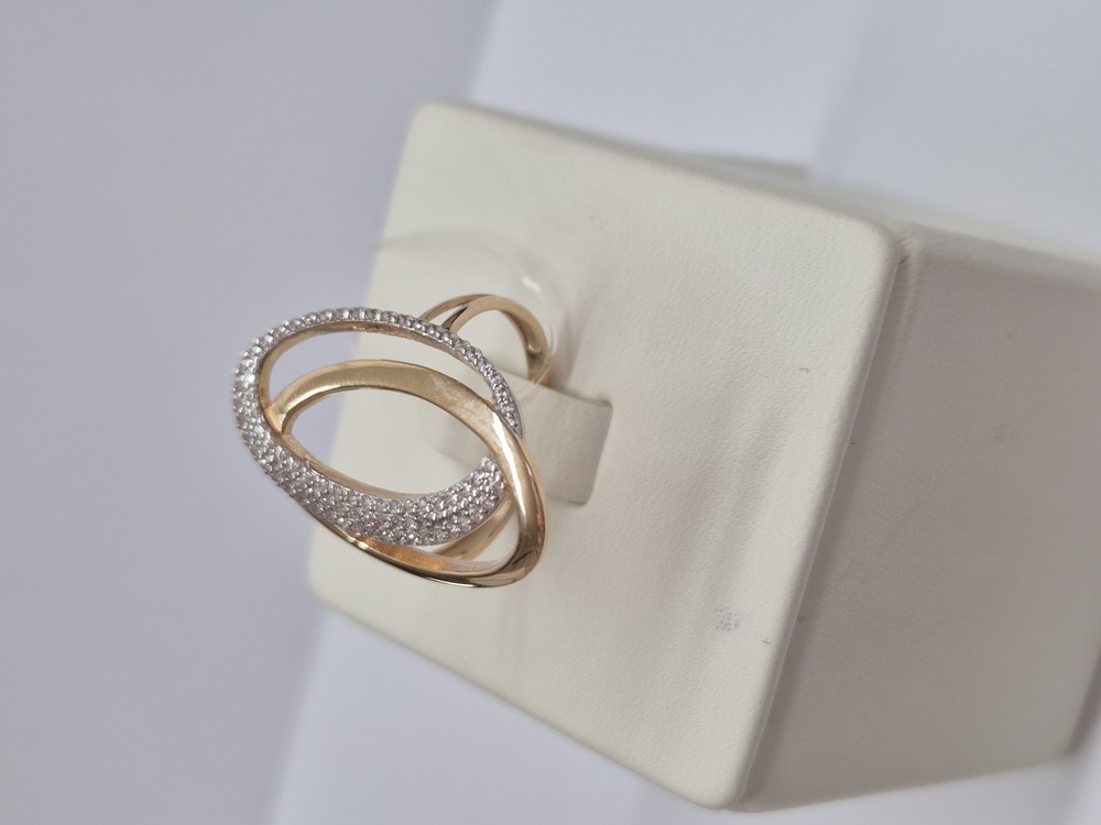 КОЛЬЦО С КАМНЯМИ (Au 585)