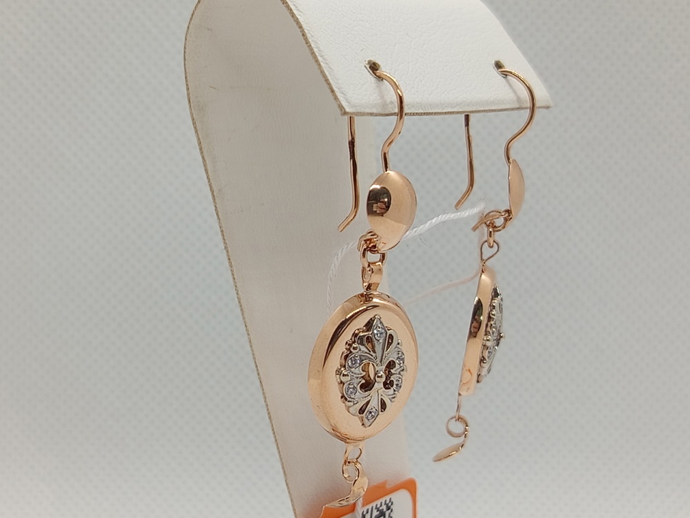 СКМИ585 СЕРЬГИ С КАМНЯМИ (Au 585)