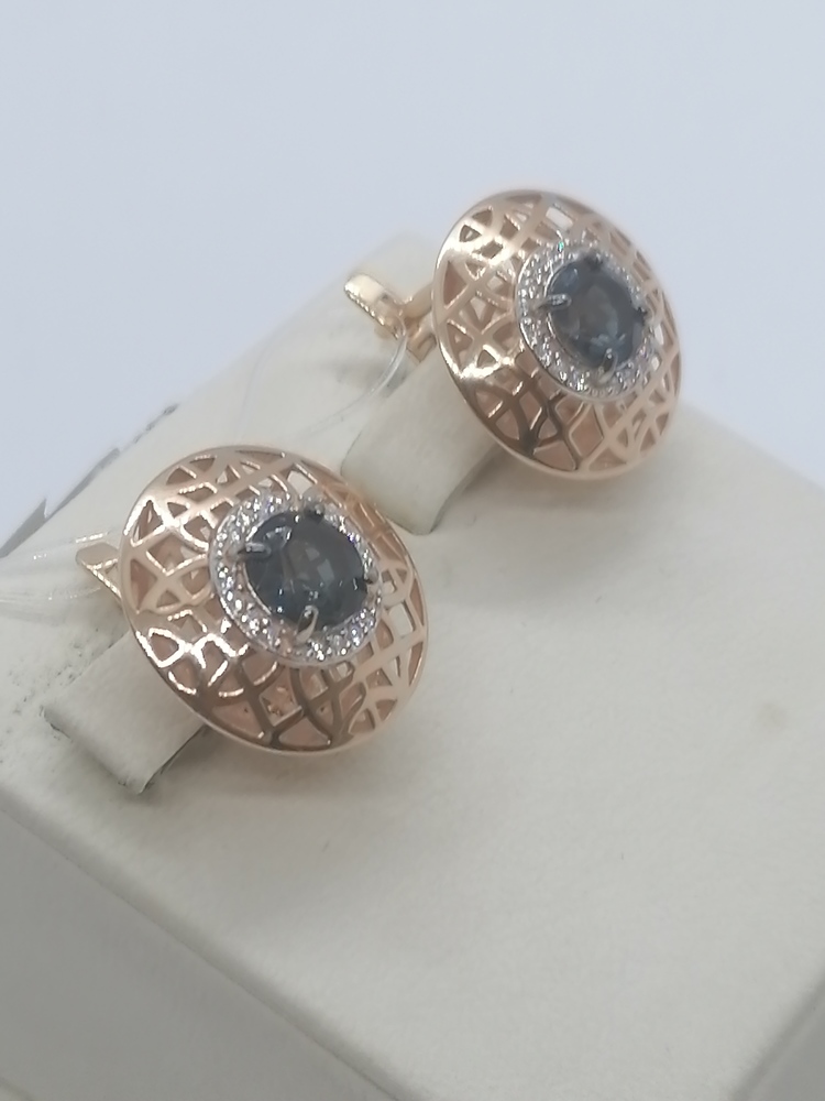 СЕРЬГИ С КАМНЯМИ (Au 585)