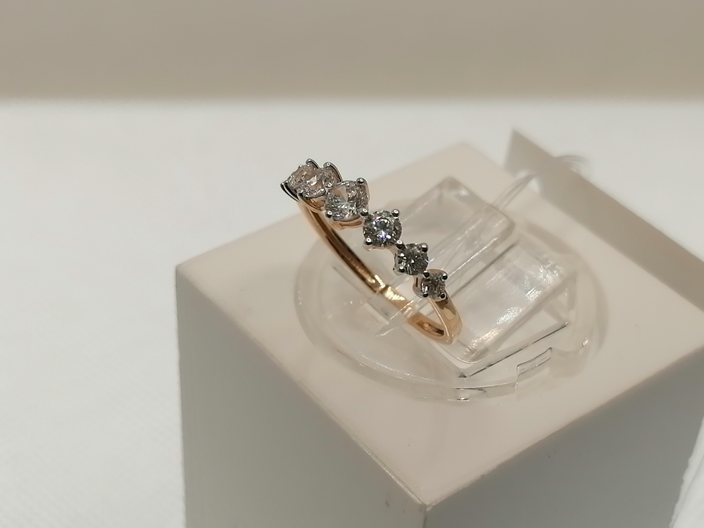 КОЛЬЦО С КАМНЯМИ (Au 585)