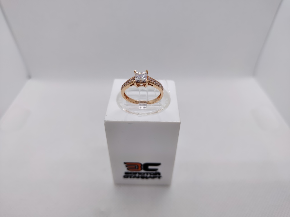 КОЛЬЦО С КАМНЯМИ (Au 585)