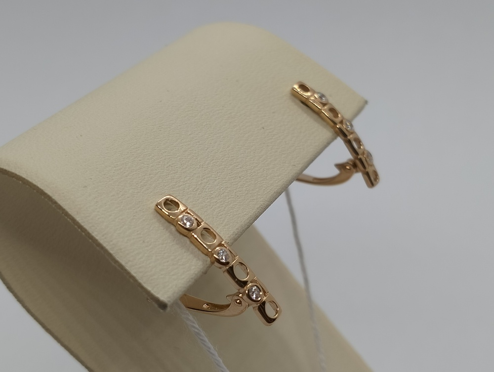 СКМИ585 СЕРЬГИ С КАМНЯМИ (Au 585)