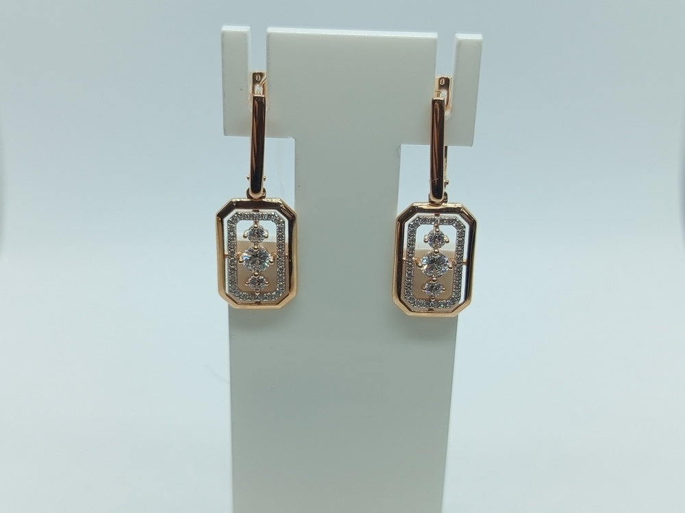 СЕРЬГИ С КАМНЯМИ (Au 585)