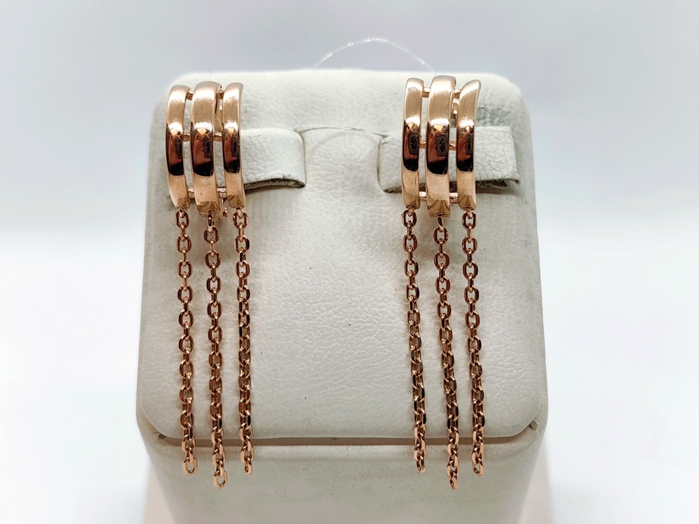 01-208583 СЕРЬГИ БЕЗ КАМНЯ (Au 585)