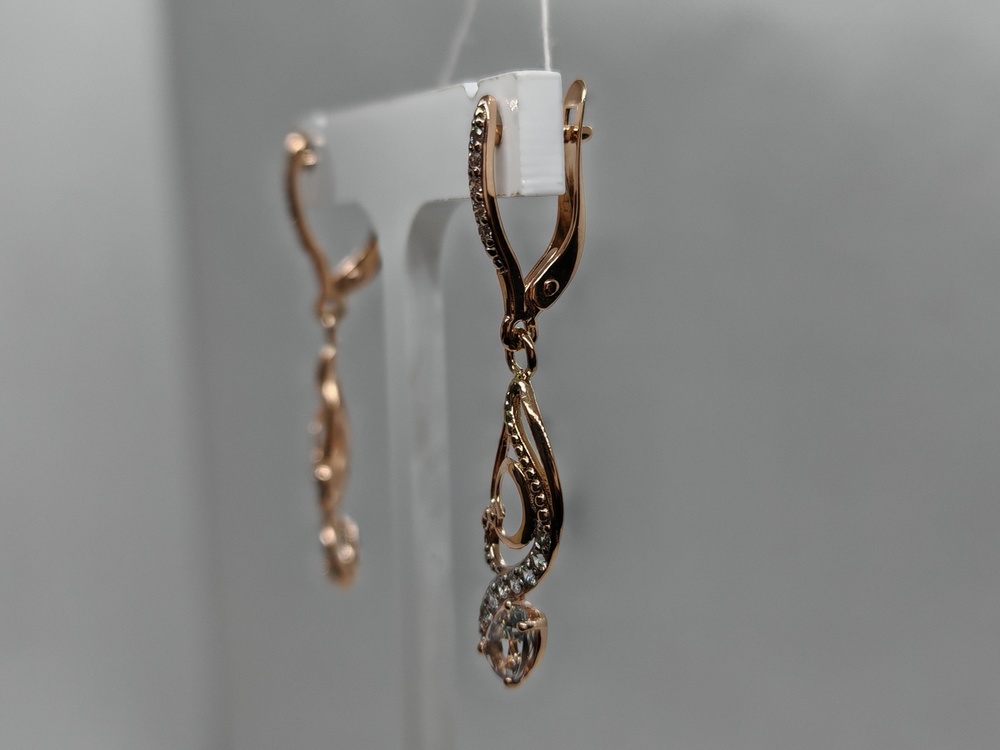 СКМИ585 СЕРЬГИ С КАМНЯМИ (Au 585)