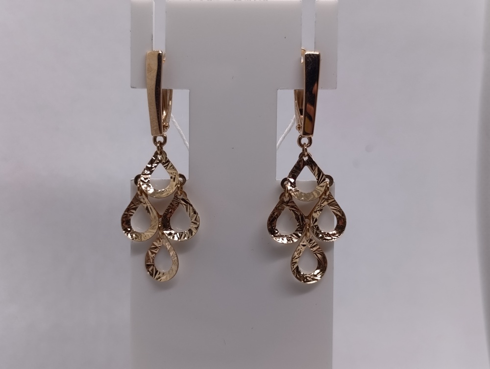 СБКМ585 СЕРЬГИ БЕЗ КАМНЯ (Au 585)