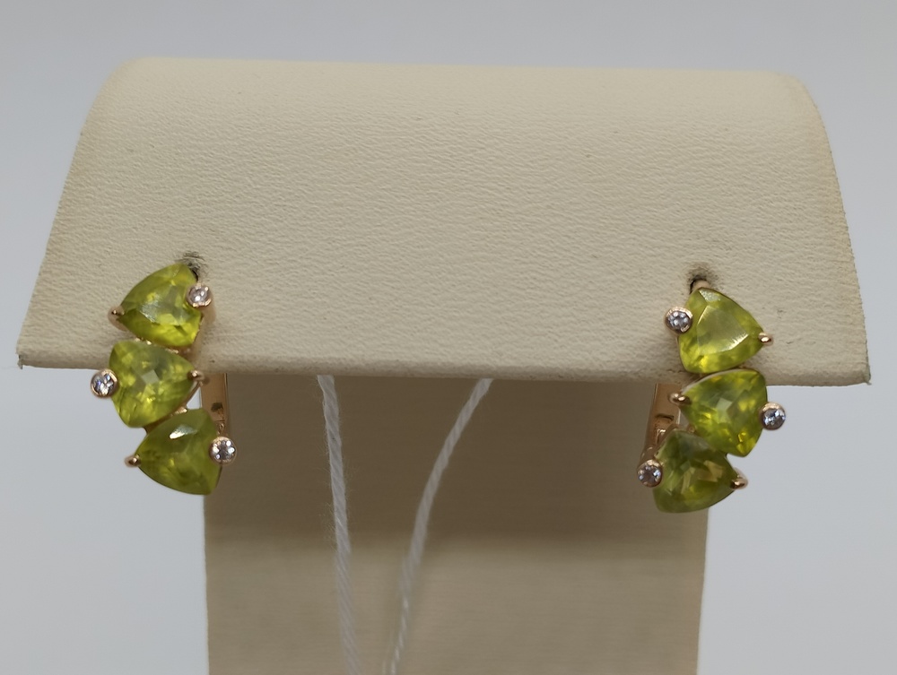 СКМИ585 СЕРЬГИ С КАМНЯМИ (Au 585)