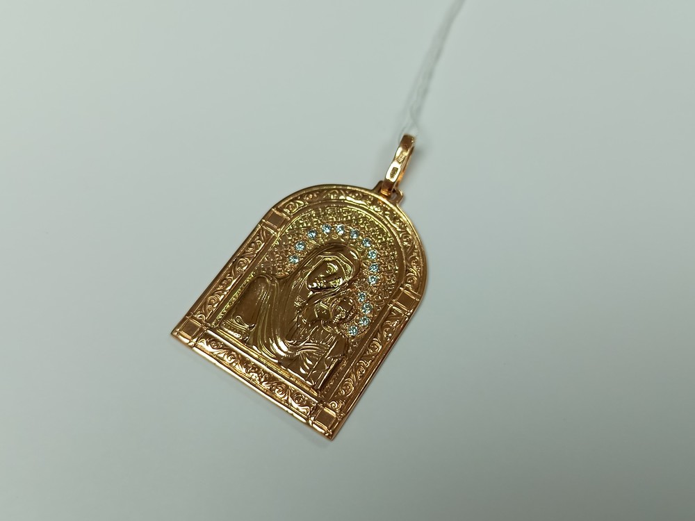 ПОДВЕСКА ИКОНА С КАМНЯМИ (Au 585)