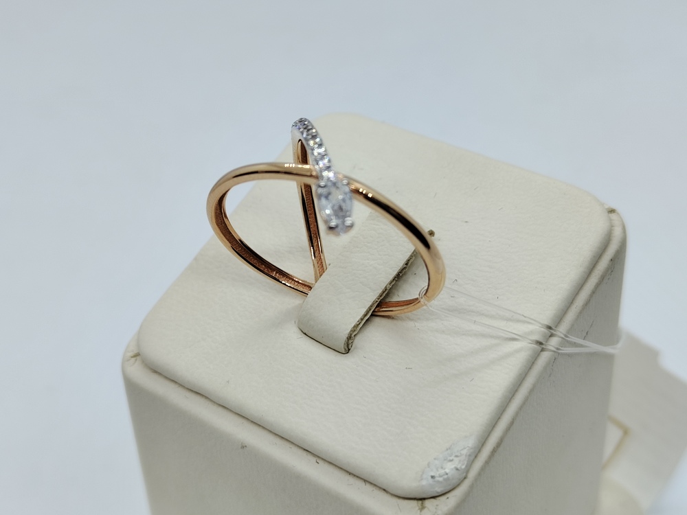 КОЛЬЦО С КАМНЯМИ (Au 585)