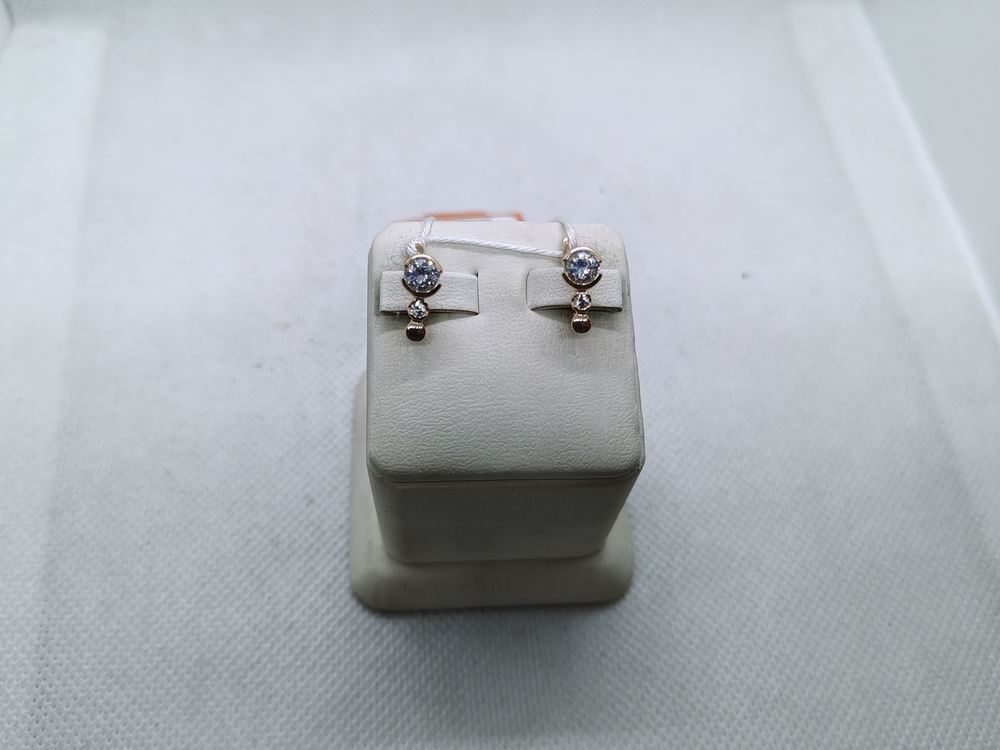 СКМИ585 СЕРЬГИ С КАМНЯМИ (Au 585)