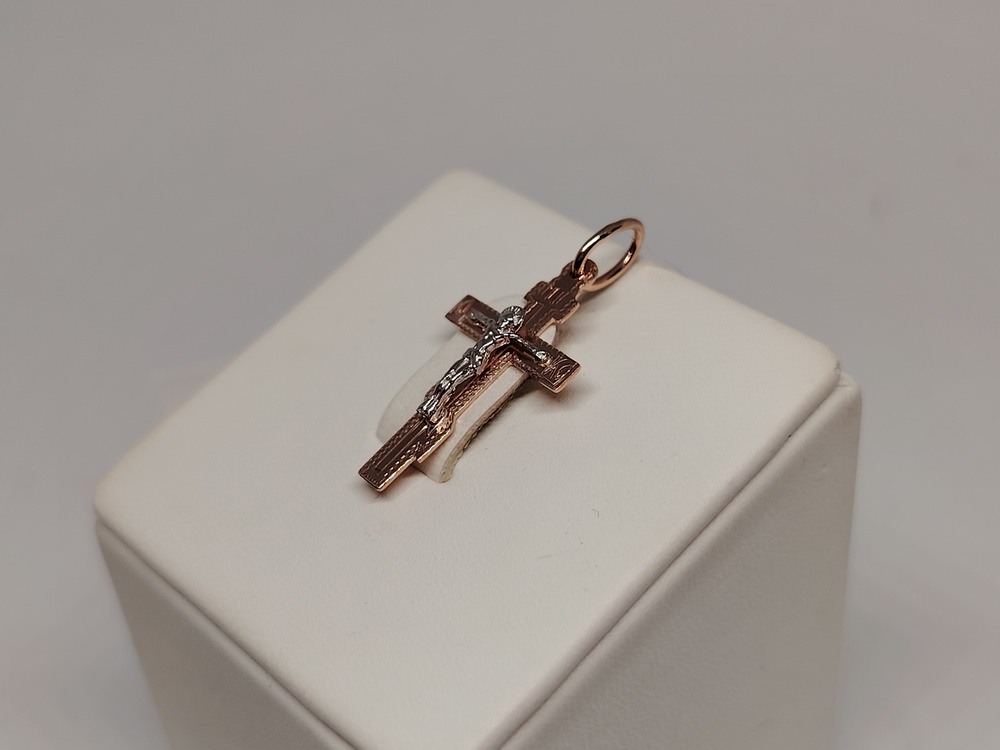 810-00268-10-00-00-02 ПОДВЕСКА КРЕСТ без камня (Au 585)