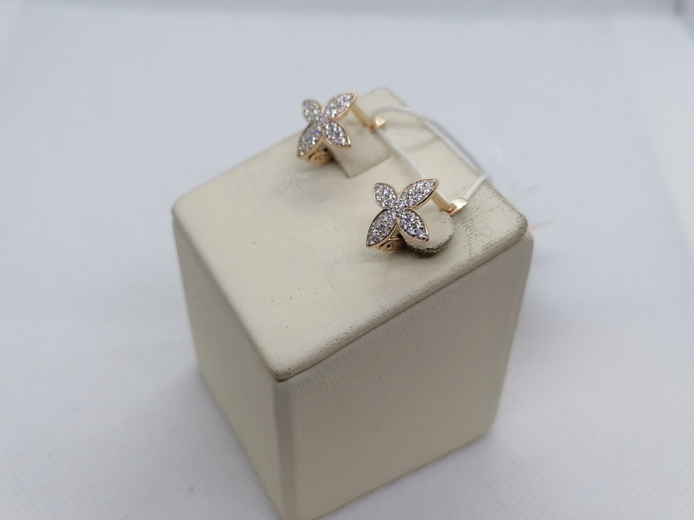 СКМИ585 СЕРЬГИ С КАМНЯМИ (Au 585)