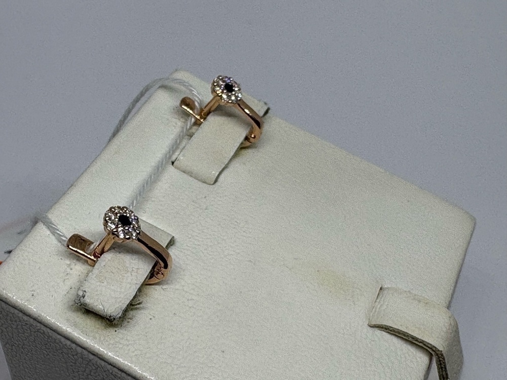 СКМИ585 СЕРЬГИ С КАМНЯМИ (Au 585)