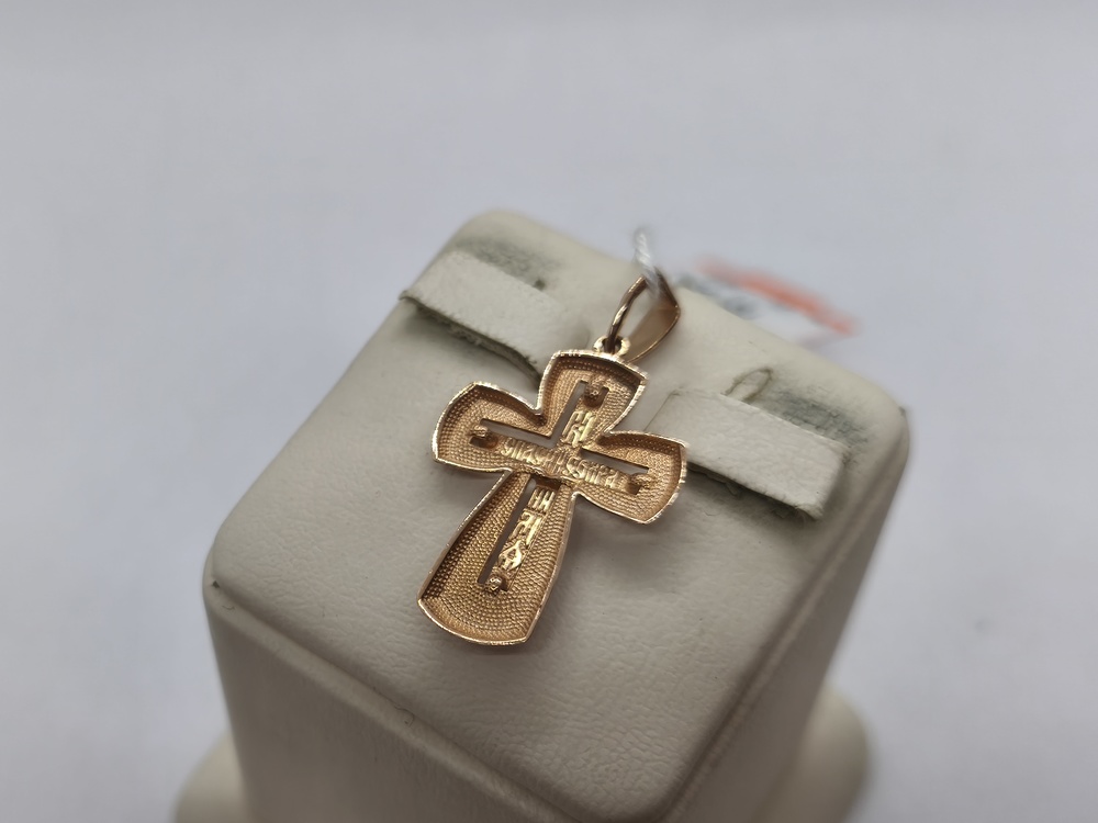 ПОДВЕСКА КРЕСТ БЕЗ КАМНЯ (Au 585)