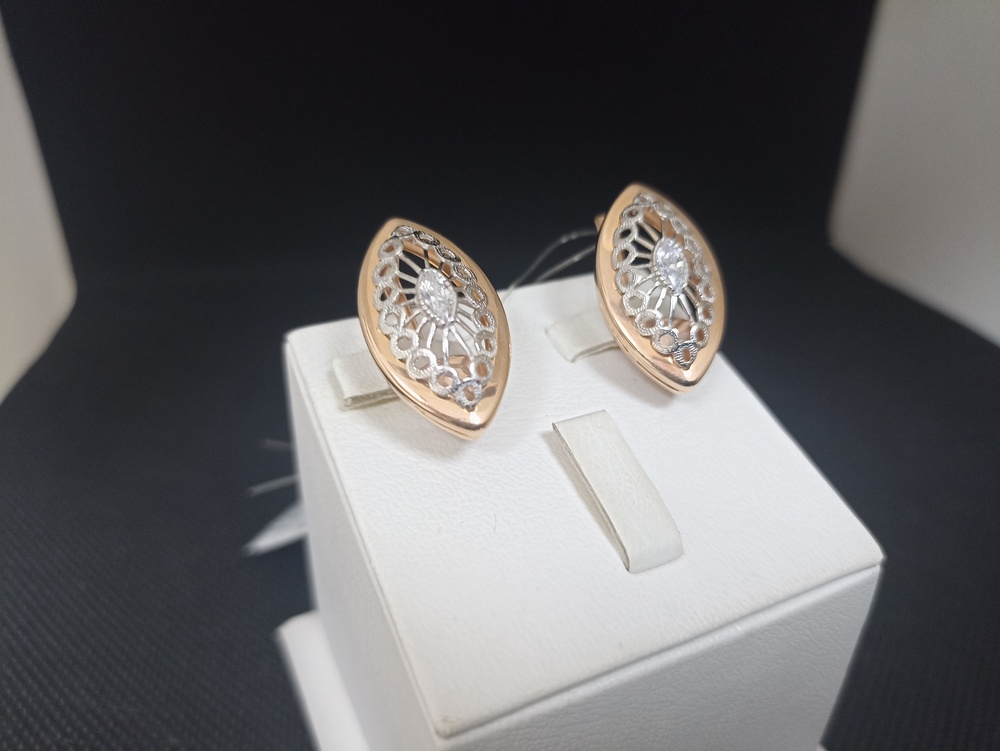 СЕРЬГИ С КАМНЕМ (Au 585)