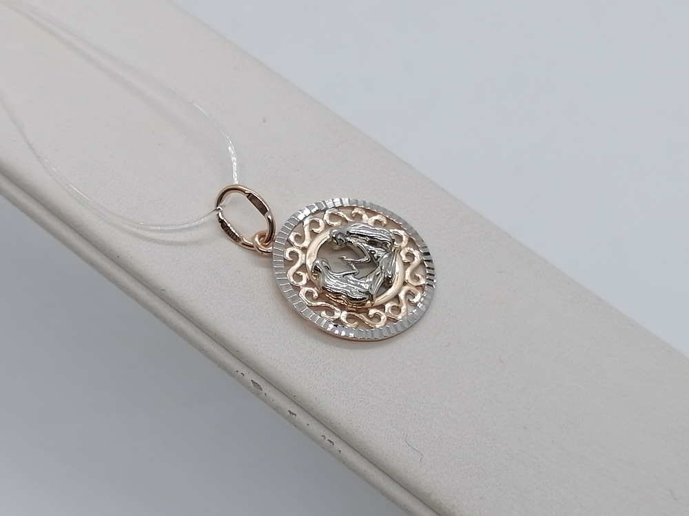 ПОДВЕСКА ЗНАК ЗОДИАКА БЛИЗНЕЦЫ (Au 585)