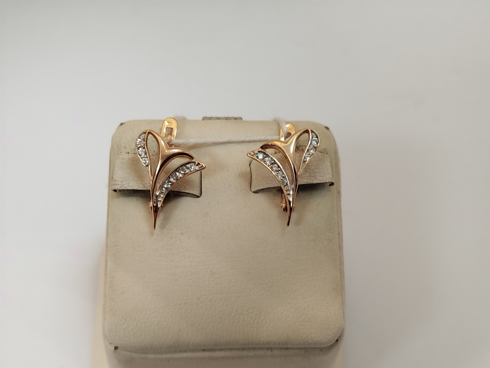 СКМИ585 СЕРЬГИ С КАМНЯМИ (Au 585)