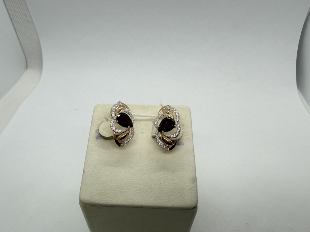 СКМИ585 СЕРЬГИ С КАМНЯМИ (Au 585)