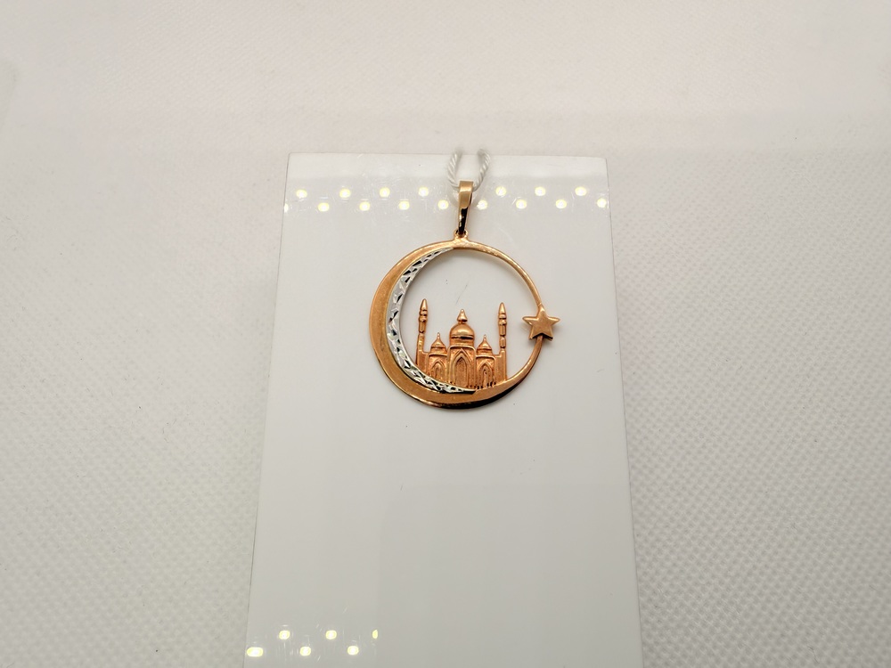 ПОДМБК585 ПОДВЕСКА МЕЧЕТЬ БЕЗ КАМНЯ (Au 585)